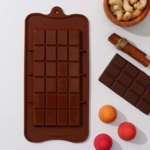 Форма для шоколада Доляна «Плитка», 22,5×10,5×0,2 см, 24 ячейки