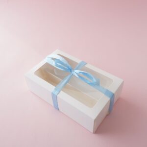 Коробка для макарон (18 шт) с ложементом 210*165*55 мм (белая)