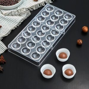 Форма для шоколада и конфет «Полусфера», 27,5×13,5 см, 24 ячейки, ячейка 3×3 см