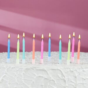 Свечи для торта «Неон», МИКС, 13 см 10 шт